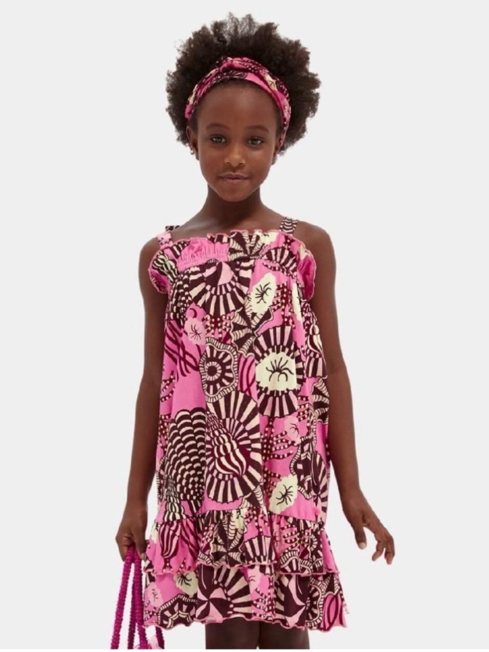 Scotch & Soda Pink Floral Burst Tie-Shoulder Dress